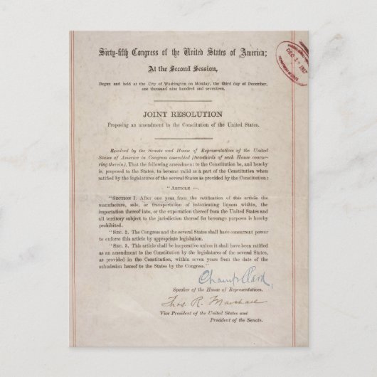 第18条改正の禁止 ポストカード (正面)