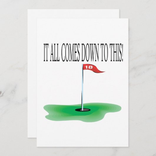 第18穴 招待状 (正面/裏面)