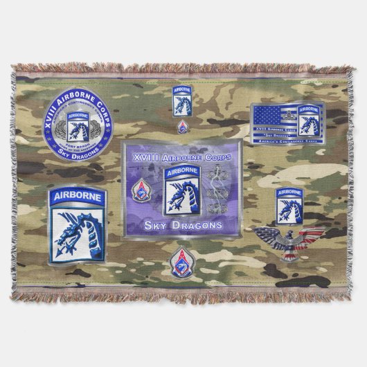 第18空挺軍団の記念品 スローブランケット (正面)