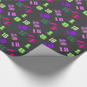 第18第18誕生日は年齢を個人化します ラッピングペーパー (角)