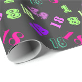 第18第18誕生日は年齢を個人化します ラッピングペーパー (ロールコーナー)