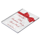 第18誕生会のダマスク織および弓 ノートブック (左側)