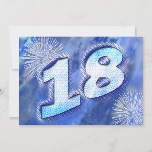 第18誕生日のパーティの招待状 招待状 (正面)