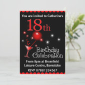 第18誕生日のパーティの招待状 招待状 (スタンド正面)