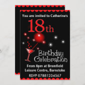 第18誕生日のパーティの招待状 招待状 (正面/裏面)