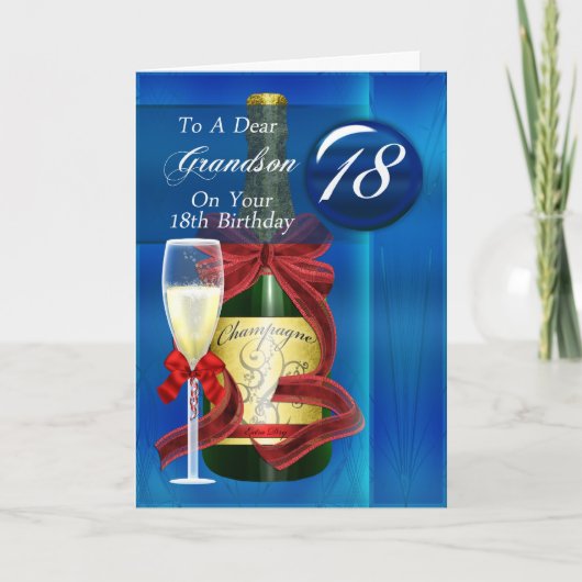 第18誕生日の孫のモダン カード (正面)