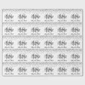 第18誕生日の銀製のフェイクなグリッターの紙吹雪の白 ラッピングペーパー (フラット)