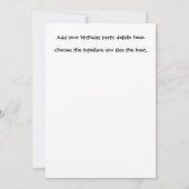 第18誕生日の青いダイヤモンドの正方形Ver 51g Z151g 招待状 (裏面)