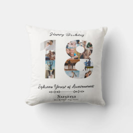 第18誕生日カスタムフォトコラージュ装飾用クッション クッション