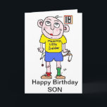 第18誕生日カードオス カード<br><div class="desc">ミイラの小さな兵士のためのかわいいカード18誕生日カード</div>