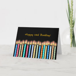 第18誕生日キャンドルカーカスタマイズド カード