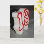 第18誕生日キャンドル誕生日カード カード (黄色い花)