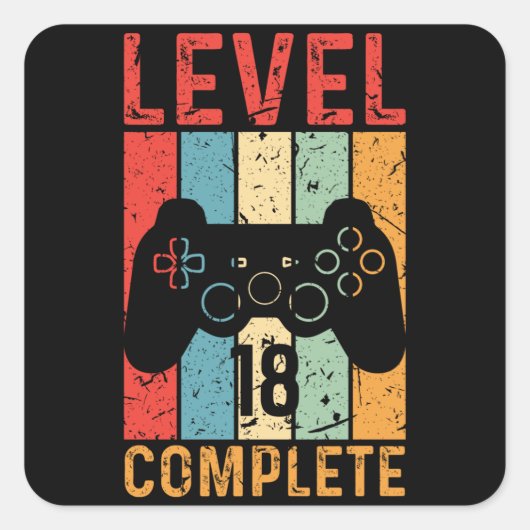 第18誕生日ギフトボーイズ男性レベル18 2003 スクエアシール (正面)