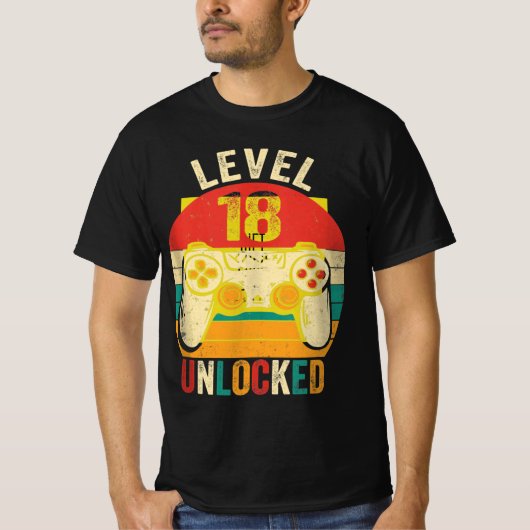 第18誕生日ギフトボーイズ男性18歳ヴィンテージ Tシャツ (正面)