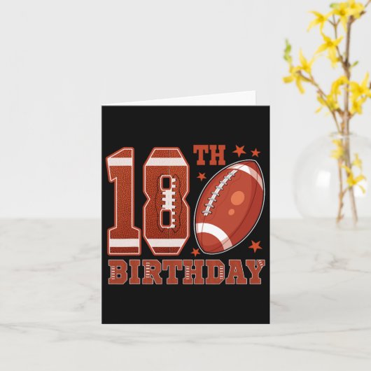 第18誕生日サッカーテーマ18歳の男の子誕生 カード (黄色い花)