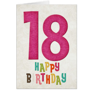 第18誕生日ハッピーバースデーカードデザイン2