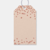 第18誕生日バラ金ゴールドフェイクグリッター紙吹雪 ギフトタグ (裏面)