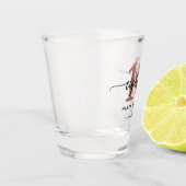 第18誕生日バラ金ゴールド ショットグラス (左)