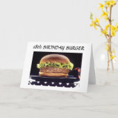 第18誕生日バーガー カード (黄色い花)
