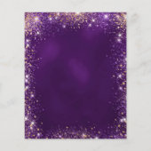 第18誕生日パープルバラ金ゴールド招待 (裏面)