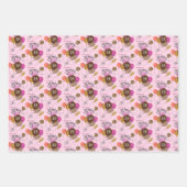 第18誕生日ヒョウタイガーアニマルプリントバルーン ラッピングペーパーシート (正面3)