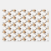 第18誕生日ヒョウタイガーアニマルプリントバルーン ラッピングペーパーシート (正面)