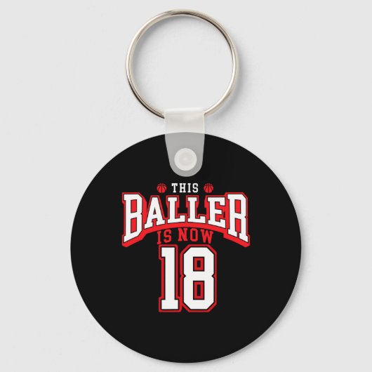 第18誕生日ビスケットビル恋人18歳Bday キーホルダー (正面)