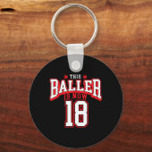 第18誕生日ビスケットビル恋人18歳Bday キーホルダー (正面)