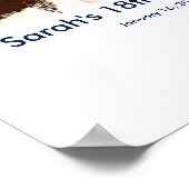 第18誕生日フォトカスタムーのサインインパーティー ポスター (角)