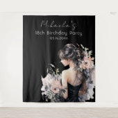 第18誕生日フォトブースBACKDROPタペストリー タペストリー (正面)