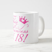第18誕生日プリンセス ジャンボコーヒーマグカップ (正面右)