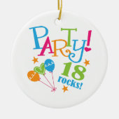 第18誕生日プレゼントのアイディア セラミックオーナメント (正面)