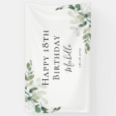 第18誕生日ユーカリ緑モダン園 横断幕 (縦)