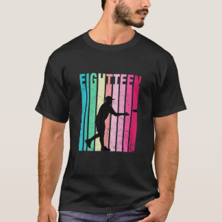 第18誕生日レトロディスクゴルフプレーヤー18歳 Tシャツ