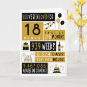 第18誕生日折りグリーティングカード カード (黄色い花)