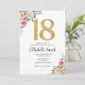 第18誕生日招待状テンプレート 招待状 (スタンド正面)
