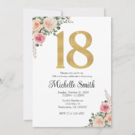 第18誕生日招待状テンプレート 招待状
