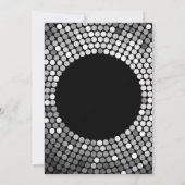 第18誕生日招待状ブラックアンドシルバーグリッター 招待状 (裏面)