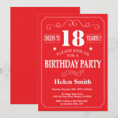 第18誕生日招待状 招待状 (正面/裏面)