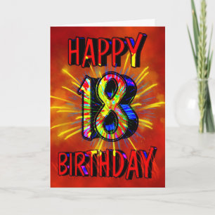 第18誕生日花火 カード