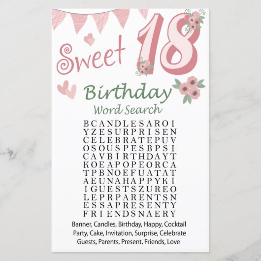 第18誕生日語検索ゲーム (正面)