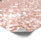 第18誕生日赤面バラ金ゴールドバルーンへようこそ ポスター (角)