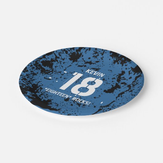 第18誕生日18の石青くグランジなF18Z ペーパープレート (アングル)