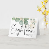 第18誕生日18ハッピーバースデーのために彼女 カード (黄色い花)