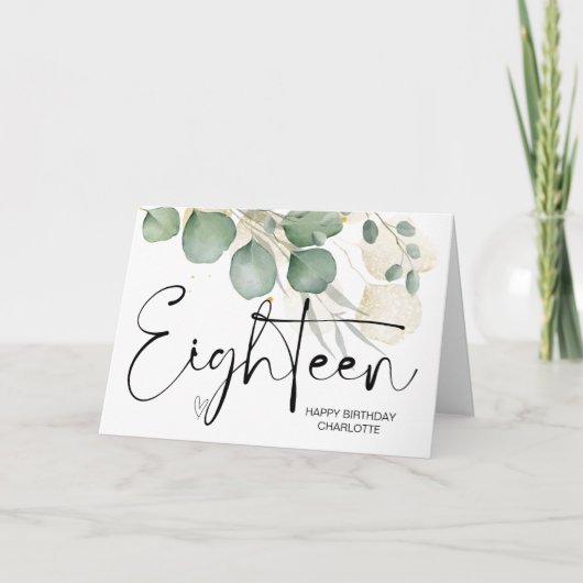 第18誕生日18ハッピーバースデーのために彼女 カード (正面)