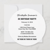 第18誕生日18ロックグランジス青F18Z 招待状 (裏面)