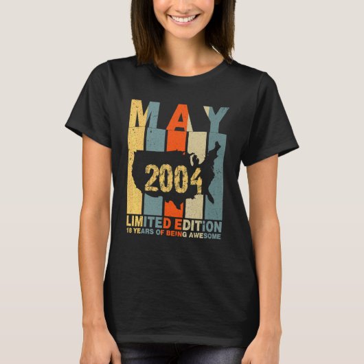 第18誕生日2004年5月18歳素晴らし Tシャツ (正面)