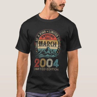 第18誕生日2004素晴らし年3月以来18年 Tシャツ