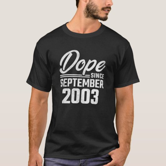 第18誕生日9月ヴィンテージ2003 18年 Tシャツ (正面)