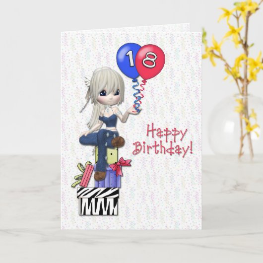 第18誕生日 カード (黄色い花)